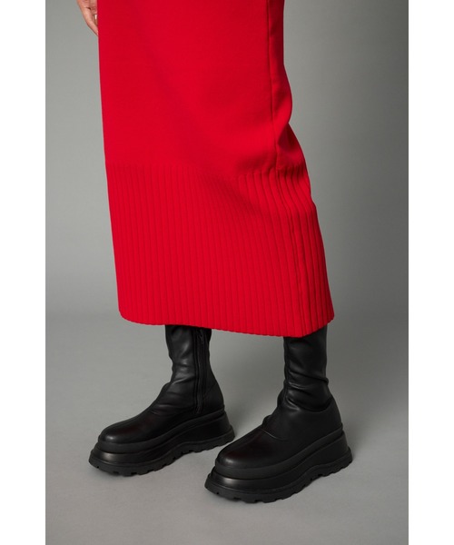 HeRIN.CYE(ヘリンドットサイ)の「2way slit knit skirt 2ウェイスリットニットスカート(スカート・レディース・レッド/ライトブルー/ネイビー・FREE)」の18枚目の写真