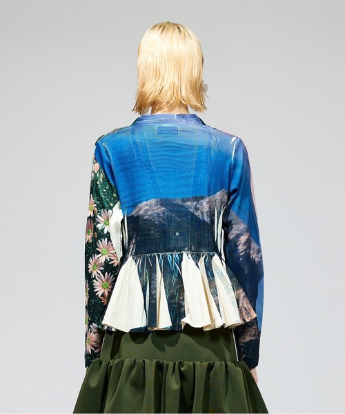 NON TOKYO(ノントーキョー)の「DIRECT PRINT RIB GATHER CARDIGAN(カーディガン/ボレロ・レディース・オレンジ/マルチ・FREE)」の8枚目の写真