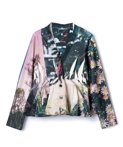 NON TOKYO(ノントーキョー)の「DIRECT PRINT RIB GATHER CARDIGAN(カーディガン/ボレロ・レディース・オレンジ/マルチ・FREE)」の9枚目の写真