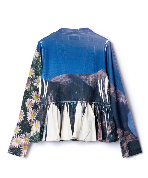 NON TOKYO(ノントーキョー)の「DIRECT PRINT RIB GATHER CARDIGAN(カーディガン/ボレロ・レディース・オレンジ/マルチ・FREE)」の10枚目の写真