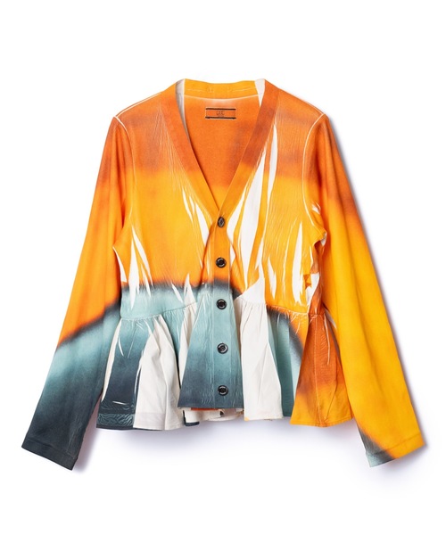 NON TOKYO(ノントーキョー)の「DIRECT PRINT RIB GATHER CARDIGAN(カーディガン/ボレロ・レディース・オレンジ/マルチ・FREE)」の11枚目の写真