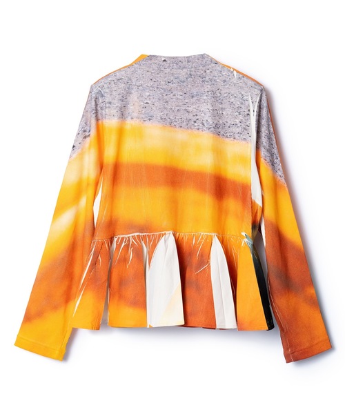 NON TOKYO(ノントーキョー)の「DIRECT PRINT RIB GATHER CARDIGAN(カーディガン/ボレロ・レディース・オレンジ/マルチ・FREE)」の12枚目の写真