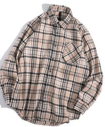 HALHAM（ハルハム）の「Vintage-like check flannel shirt/ヴィンテージライク レギュラーカラー フランネル シャツ レディース メンズ（シャツ/ブラウス）」