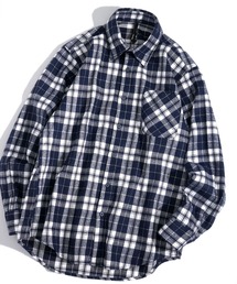 HALHAM（ハルハム）の「Vintage-like check flannel shirt/ヴィンテージライク レギュラーカラー フランネル シャツ レディース メンズ（シャツ/ブラウス）」