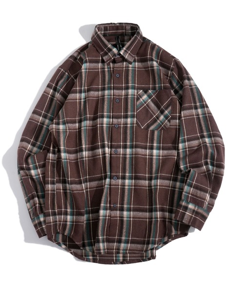 おしゃれスタ(オシャレスタ)の「Vintage-like check flannel shirt/ヴィンテージライク レギュラーカラー フランネル シャツ(シャツ/ブラウス・メンズ・ホワイト/ネイビー/ブラウン/レッド/ブラック/ベージュ/オレンジ・M/L/XL)」の10枚目の写真