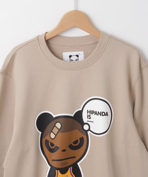 &Bridge(アンドブリッジ)の「HIPANDA(ハイパンダ) HIPANDAプリントトレーナー(スウェット・メンズ・ホワイト/ブラック/スモーキーグリーン系・01/02)」の5枚目の写真