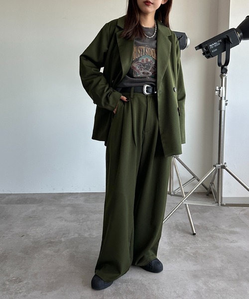 apres jour mignon（アプレジュールミニョン）の「アソートゆるストレートパンツ【SET UP可能】【ZOZOTOWN限定アイテム】（その他パンツ・レディース・ブラック/グレー系その他/カーキ/ブラウン系その他/ベージュ・SMALL/MEDIUM/X-LARGE）」の9枚目の写真