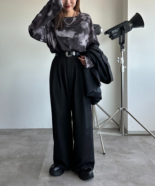 apres jour mignon（アプレジュールミニョン）の「アソートゆるストレートパンツ【SET UP可能】【ZOZOTOWN限定アイテム】（その他パンツ・レディース・ブラック/グレー系その他/カーキ/ブラウン系その他/ベージュ・SMALL/MEDIUM/X-LARGE）」の14枚目の写真