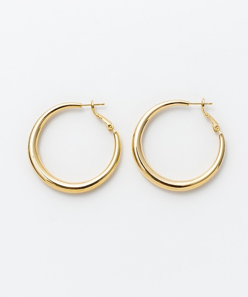 ciite'（シーテ）の「リングフープピアス  (両耳用)（ピアス（両耳用）・レディース・シルバー/ゴールド/ピンクゴールド・FREE）」の4枚目の写真