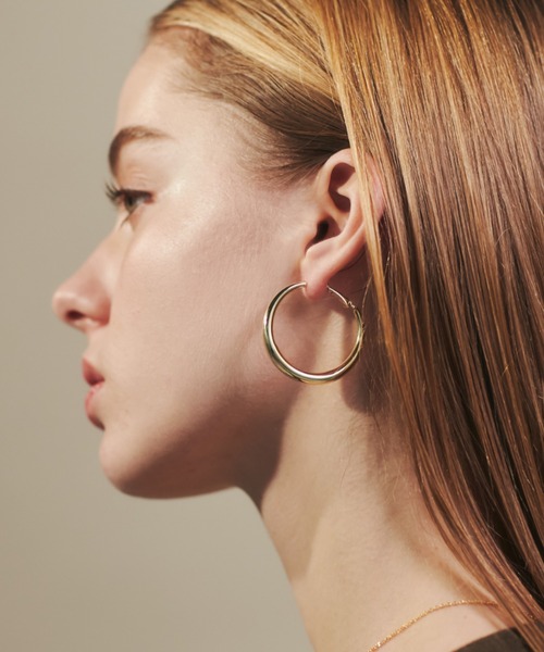 ciite'（シーテ）の「リングフープピアス  (両耳用)（ピアス（両耳用）・レディース・シルバー/ゴールド/ピンクゴールド・FREE）」の8枚目の写真
