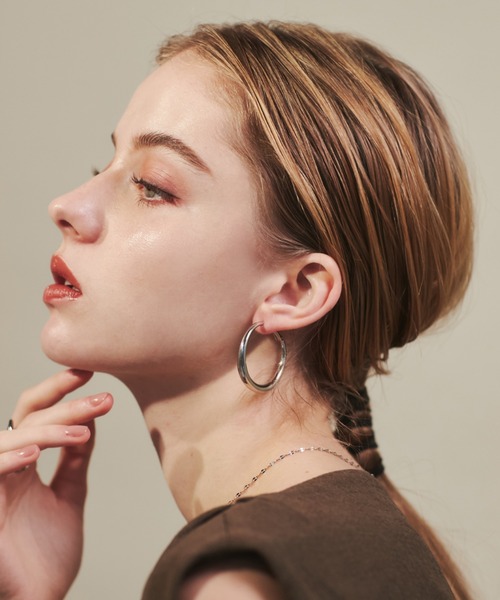 ciite'（シーテ）の「リングフープピアス  (両耳用)（ピアス（両耳用）・レディース・シルバー/ゴールド/ピンクゴールド・FREE）」の12枚目の写真