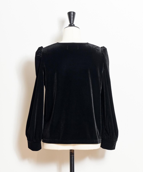 NOELA（ノエラ）の「スクエアネックベロアカットソー（Tシャツ/カットソー・レディース・ブラック/ブラウン・フリー）」の17枚目の写真