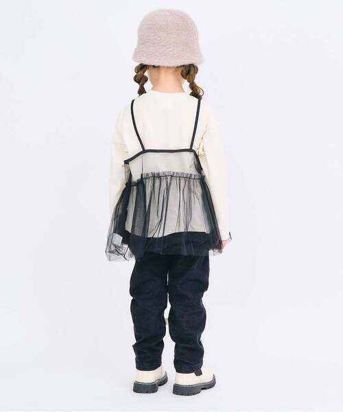 apres les cours(アプレレクール)の「メニーリボンデニムパンツ(デニムパンツ・キッズ・ブルー/ブラック・80/90/100/110/120/130/140)」の17枚目の写真