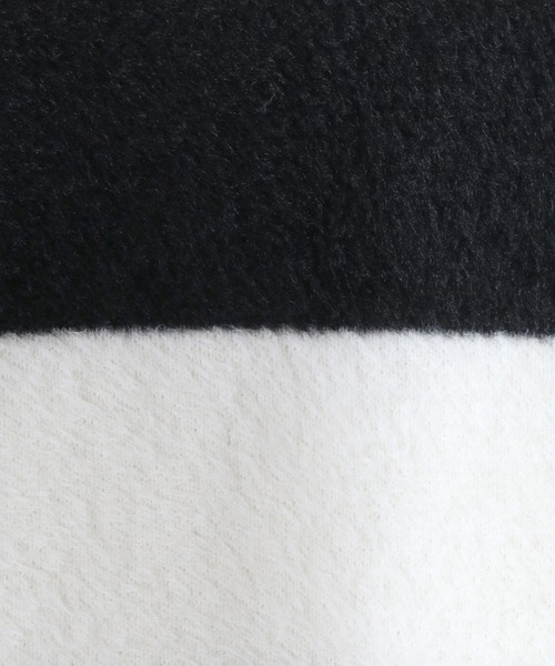 SITRY（シトリー）の「Feather Yarn Thick Stripe Knit Pullover/オーバーサイズ フェザーヤーン ボーダー ニット セーター（ニット/セーター・メンズ・レッド系その他/ホワイト系その他/ブルー系その他/ブラック系その他・L/M）」の9枚目の写真