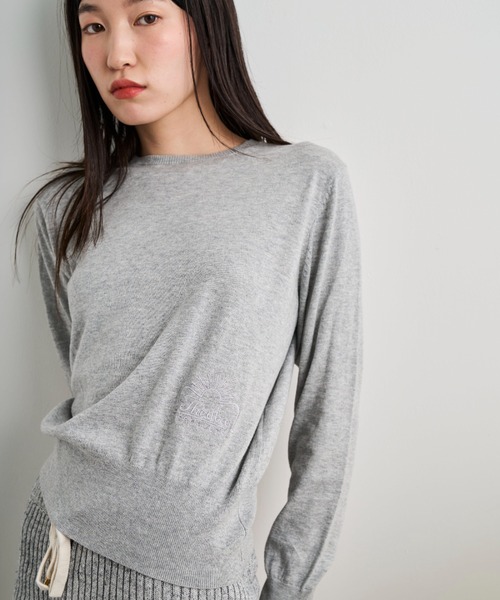 THEATREPRODUCTSシンボルマーク刺繍ニットプルオーバー（Tシャツ 