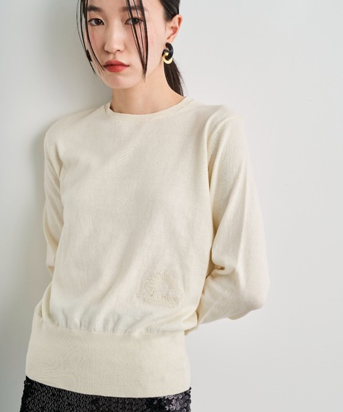 THEATREPRODUCTSシンボルマーク刺繍ニットプルオーバー（Tシャツ 