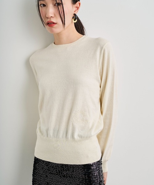 THEATREPRODUCTSシンボルマーク刺繍ニットプルオーバー（Tシャツ
