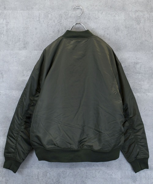 セール】Vintage-like heavy nylon twill MA-1 blouson