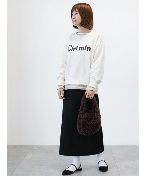 Lugnoncure（ルノンキュール）の「ボートネックボーダーワイドトップス（Tシャツ/カットソー・レディース・ベージュ/ネイビー/オフホワイト/ラベンダー・F）」の12枚目の写真