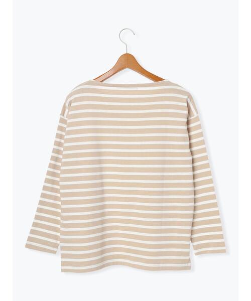 Lugnoncure（ルノンキュール）の「ボートネックボーダーワイドトップス（Tシャツ/カットソー・レディース・ベージュ/ネイビー/オフホワイト/ラベンダー・F）」の18枚目の写真