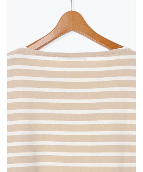Lugnoncure（ルノンキュール）の「ボートネックボーダーワイドトップス（Tシャツ/カットソー・レディース・ベージュ/ネイビー/オフホワイト/ラベンダー・F）」の22枚目の写真