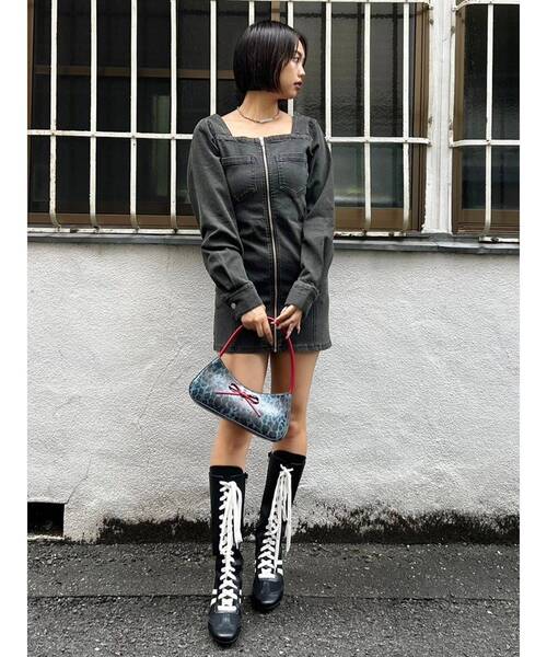 EVRIS(エヴリス)の「リボンモチーフバイカラーハンドBAG(ハンドバッグ・レディース・ブラウン/ブルー・FREE)」の15枚目の写真