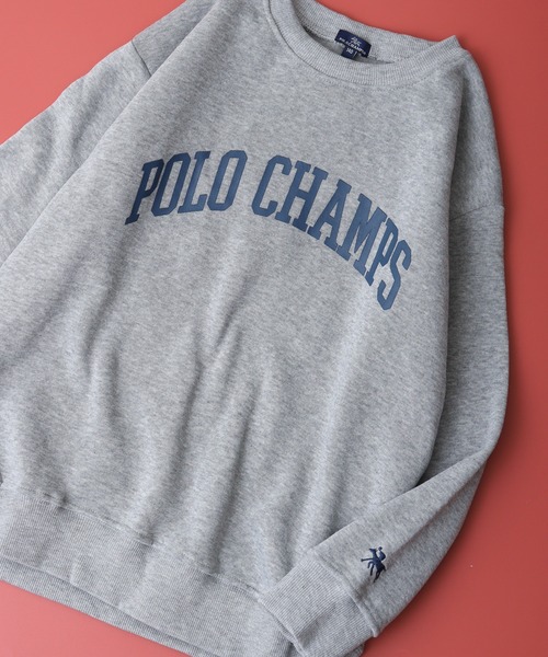 POLOCHAMPS(ポロチャンプス)の「POLOCHAMPS オーバーサイズ裏起毛トレーナー KIDS(スウェット・キッズ・杢グレー/ダークグリーン/チャコールアッシュ/ネイビー/グレイッシュベージュ/ブラック・140/150/160/110/120/130)」の3枚目の写真