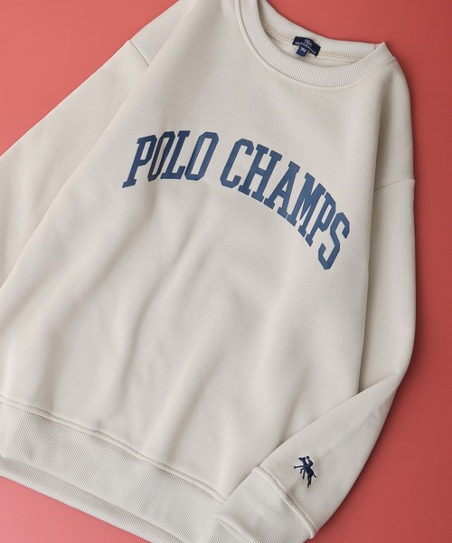 POLOCHAMPS(ポロチャンプス)の「POLOCHAMPS オーバーサイズ裏起毛トレーナー KIDS(スウェット・キッズ・杢グレー/ダークグリーン/チャコールアッシュ/ネイビー/グレイッシュベージュ/ブラック・140/150/160/110/120/130)」の4枚目の写真