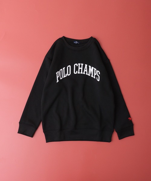 POLOCHAMPS(ポロチャンプス)の「POLOCHAMPS オーバーサイズ裏起毛トレーナー KIDS(スウェット・キッズ・杢グレー/ダークグリーン/チャコールアッシュ/ネイビー/グレイッシュベージュ/ブラック・140/150/160/110/120/130)」の7枚目の写真