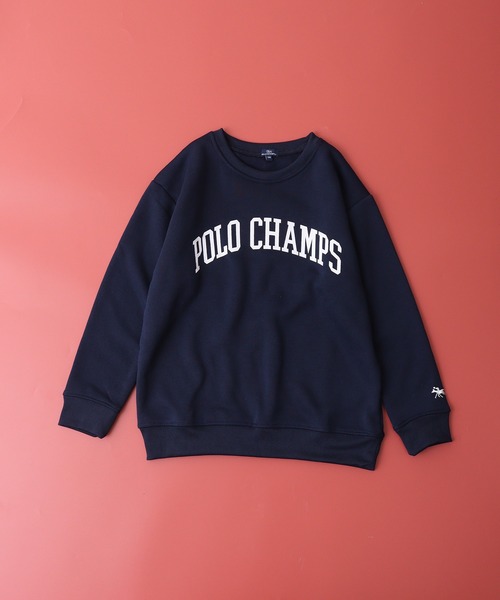 POLOCHAMPS(ポロチャンプス)の「POLOCHAMPS オーバーサイズ裏起毛トレーナー KIDS(スウェット・キッズ・杢グレー/ダークグリーン/チャコールアッシュ/ネイビー/グレイッシュベージュ/ブラック・140/150/160/110/120/130)」の11枚目の写真