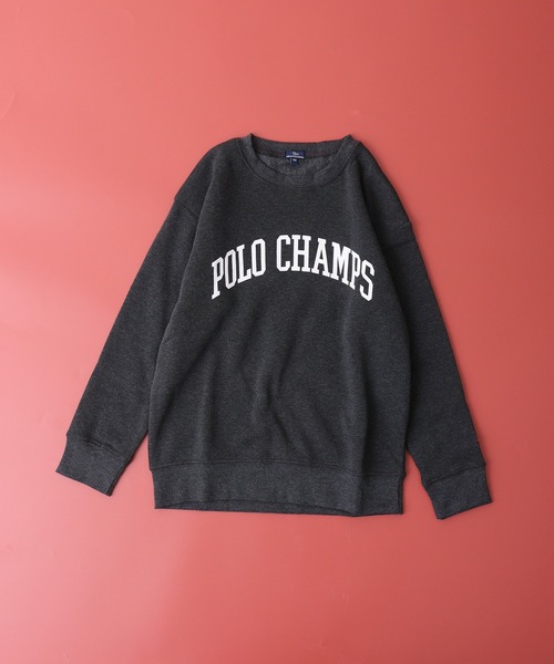 POLOCHAMPS(ポロチャンプス)の「POLOCHAMPS オーバーサイズ裏起毛トレーナー KIDS(スウェット・キッズ・杢グレー/ダークグリーン/チャコールアッシュ/ネイビー/グレイッシュベージュ/ブラック・140/150/160/110/120/130)」の8枚目の写真