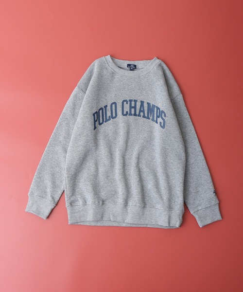 POLOCHAMPS(ポロチャンプス)の「POLOCHAMPS オーバーサイズ裏起毛トレーナー KIDS(スウェット・キッズ・杢グレー/ダークグリーン/チャコールアッシュ/ネイビー/グレイッシュベージュ/ブラック・140/150/160/110/120/130)」の9枚目の写真