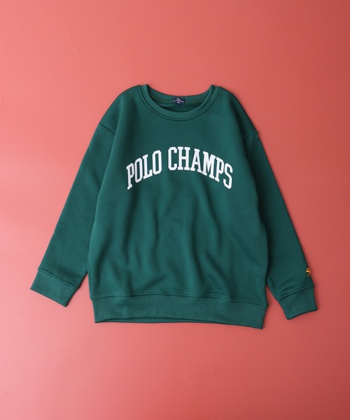 POLOCHAMPS(ポロチャンプス)の「POLOCHAMPS オーバーサイズ裏起毛トレーナー KIDS(スウェット・キッズ・杢グレー/ダークグリーン/チャコールアッシュ/ネイビー/グレイッシュベージュ/ブラック・140/150/160/110/120/130)」の10枚目の写真