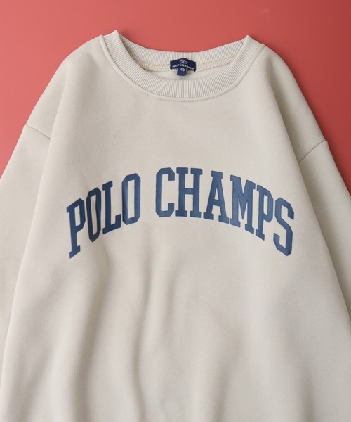 POLOCHAMPS(ポロチャンプス)の「POLOCHAMPS オーバーサイズ裏起毛トレーナー KIDS(スウェット・キッズ・杢グレー/ダークグリーン/チャコールアッシュ/ネイビー/グレイッシュベージュ/ブラック・140/150/160/110/120/130)」の13枚目の写真