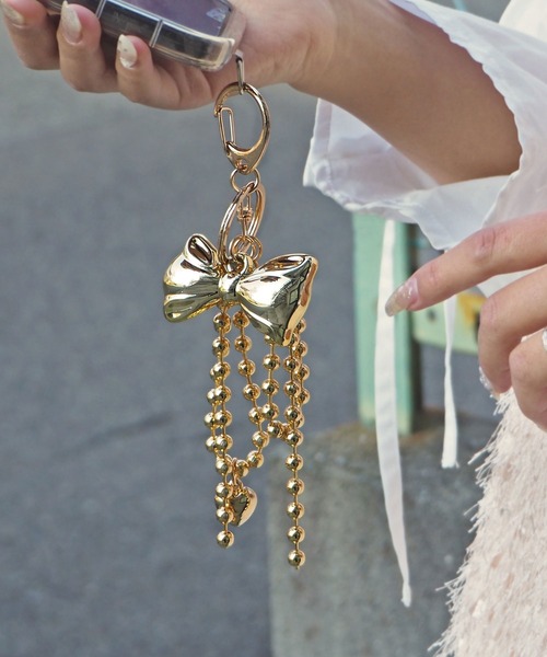 バブルリボンのじゃらづけチャーム（キーホルダー）｜minia（ミニア