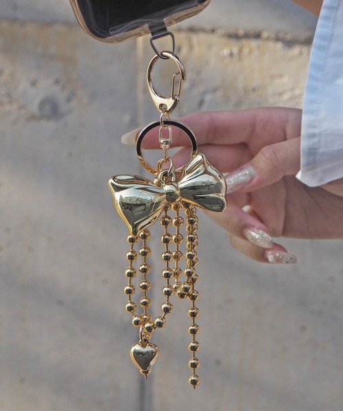 セール】バブルリボンのじゃらづけチャーム（キーホルダー）｜minia