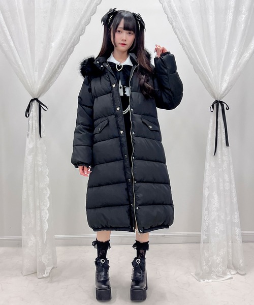 MISCH MASCH ブラック ダウンジャケット S ロングダウン ファー MISCH MASCH（ミッシュマッシュ）の「ショールカラーロング