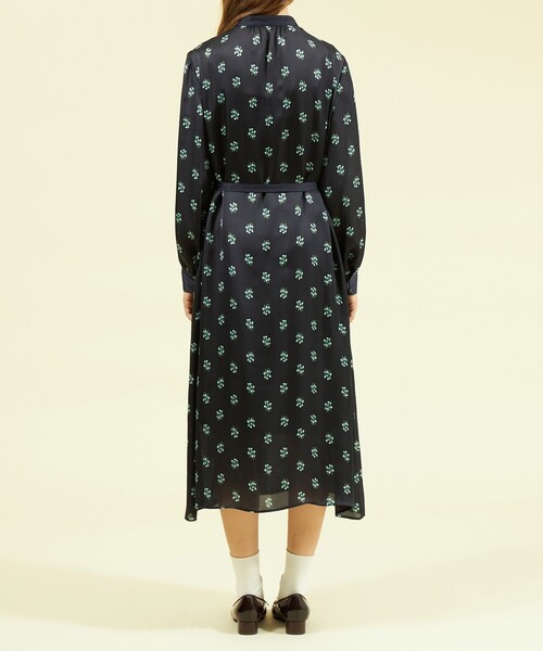 MACKINTOSH PHILOSOPHY(マッキントッシュ フィロソフィー)の「クロッカスプリントワンピース(ワンピース・レディース・ブラック/ダークネイビー・38/36)」の7枚目の写真