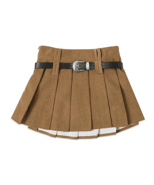 dispark(ディスパーク)の「DISPARK/ベルト付きコーデュロイミニスカパン(スカート・レディース・ベージュ/ブラック・FREE)」の17枚目の写真