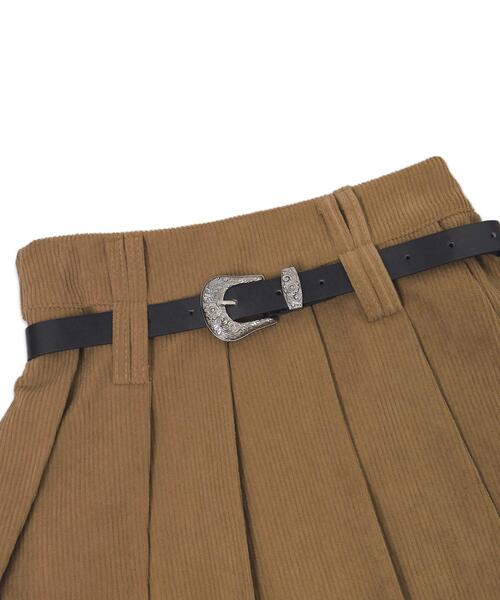 dispark(ディスパーク)の「DISPARK/ベルト付きコーデュロイミニスカパン(スカート・レディース・ベージュ/ブラック・FREE)」の18枚目の写真