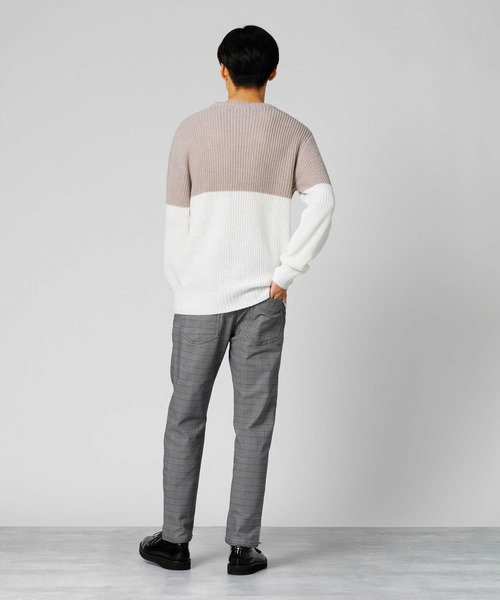 Right-on（ライトオン）の「Other(ソノタ)【メンズ】ケーブルバイカラークルー（ニット/セーター・メンズ・ブラック/ベージュ・M/L/XL）」の6枚目の写真