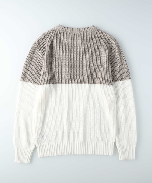 セール】ケーブルバイカラークルーニット（ニット/セーター）｜Right