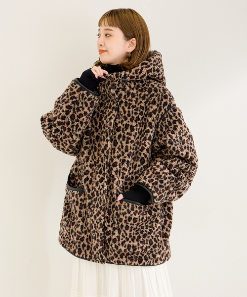 追加》フード付きボアコート