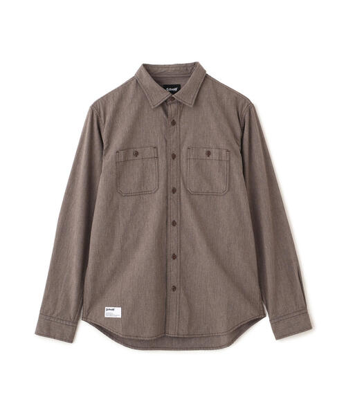 schott（ショット）の「Schott/ショット/COTTON COVERT SHIRT /コットン コバートシャツ（シャツ/ブラウス・メンズ・ネイビー/ブラック/ブラウン・XL/S/M/L/2XL）」の3枚目の写真