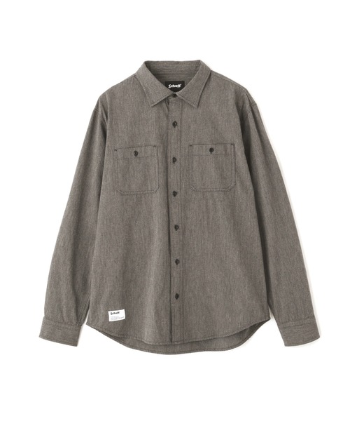 schott（ショット）の「Schott/ショット/COTTON COVERT SHIRT /コットン コバートシャツ（シャツ/ブラウス・メンズ・ネイビー/ブラック/ブラウン・XL/S/M/L/2XL）」の13枚目の写真