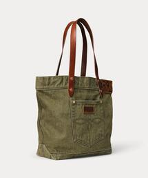 RRL（ダブル アール エル）の「レザートリム ツイル トート