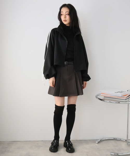Girly Doll(ガーリードール)の「リボンライントラックJK(その他アウター・レディース・アイボリー/ブラック・FREE)」の9枚目の写真