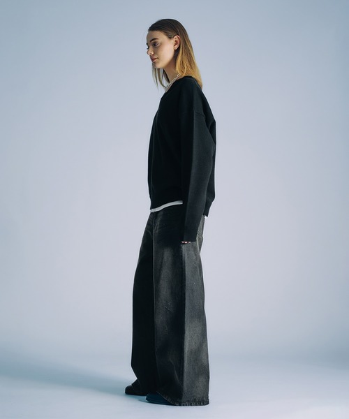 SELLE GLANT(セレグランテ)の「V-NECK MIDDLE GAUGE BASIC KNIT/Vネックミドルゲージベーシックニット(ニット/セーター・メンズ・ブラック/グレイッシュベージュ/ボルドー・LARGE/MEDIUM/SMALL)」の12枚目の写真