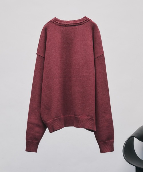 V-NECK MIDDLE GAUGE BASIC KNIT/Vネックミドルゲージベーシックニット