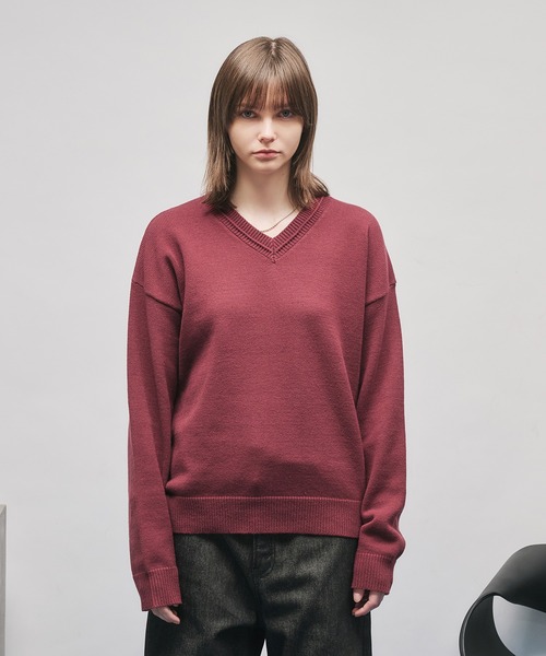 美品 ENFOLD エンフォルド Vネック ニット セーター ミドル ウール ENFOLD Vネックニット セーター